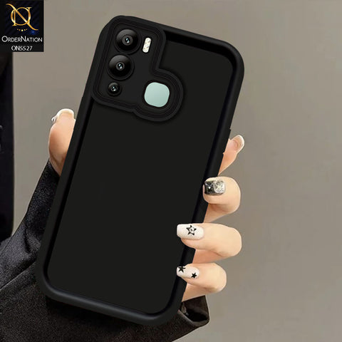 Infinix Hot 12i Cover - Black - Soft Silicone Case With Round Bumper Matte TPU Shockproof Cover