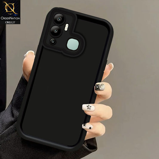 Infinix Hot 12 Play Cover - Black - Soft Silicone Case With Round Bumper Matte TPU Shockproof Cover