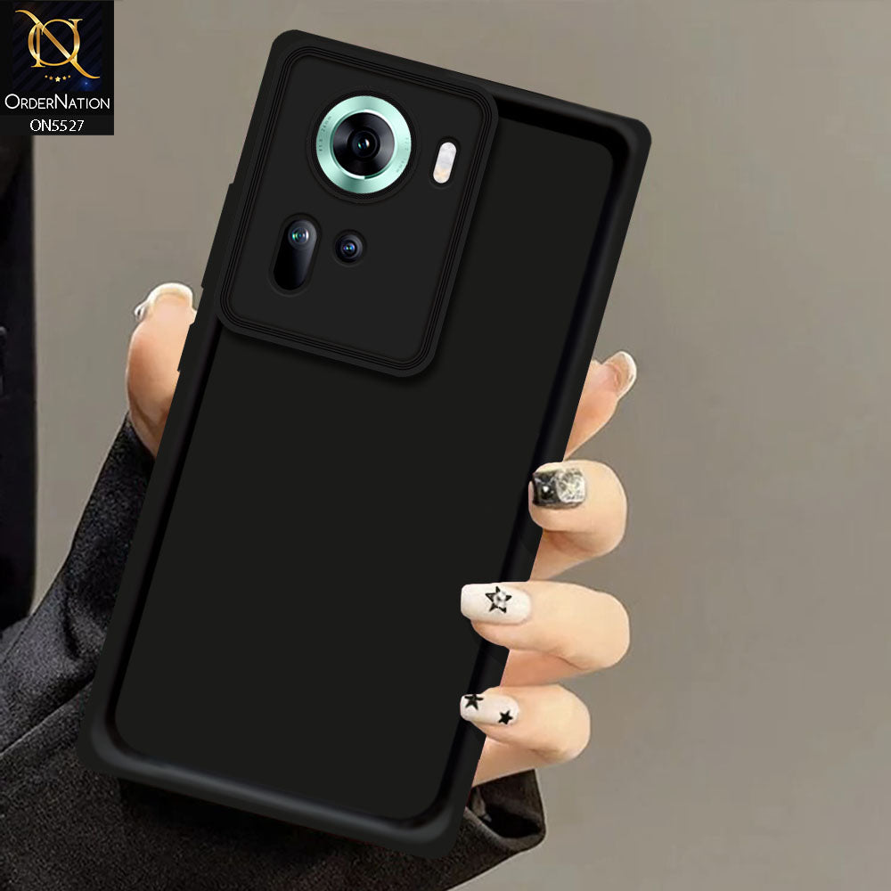 Oppo Reno 11 5G Cover - Black - Soft Silicone Case With Round Bumper Matte TPU Shockproof Cover