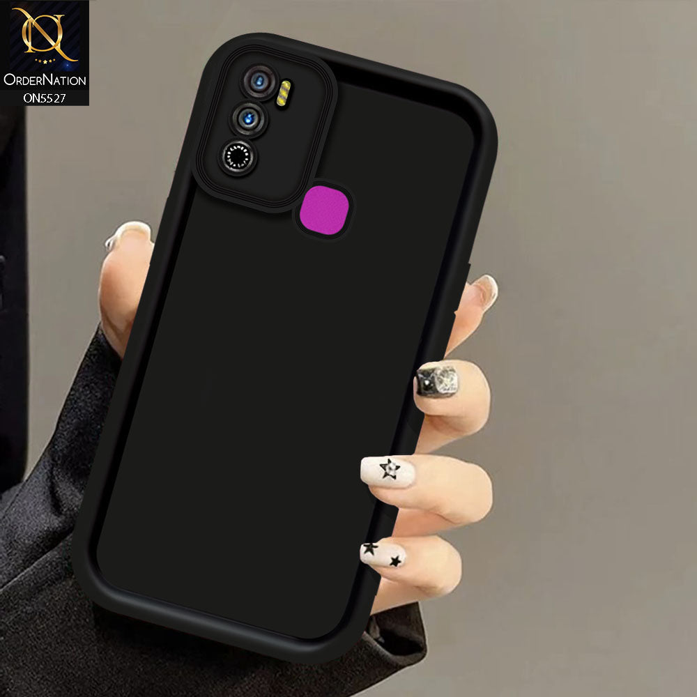 Infinix Hot 9 Play Cover - Black - Soft Silicone Case With Round Bumper Matte TPU Shockproof Cover
