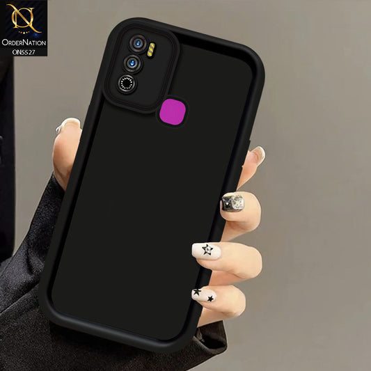 Infinix Hot 9 Play Cover - Black - Soft Silicone Case With Round Bumper Matte TPU Shockproof Cover