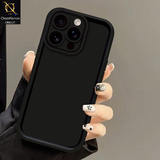 iPhone 15 Pro Max Cover - Black - Soft Silicone Case With Round Bumper Matte TPU Shockproof Cover