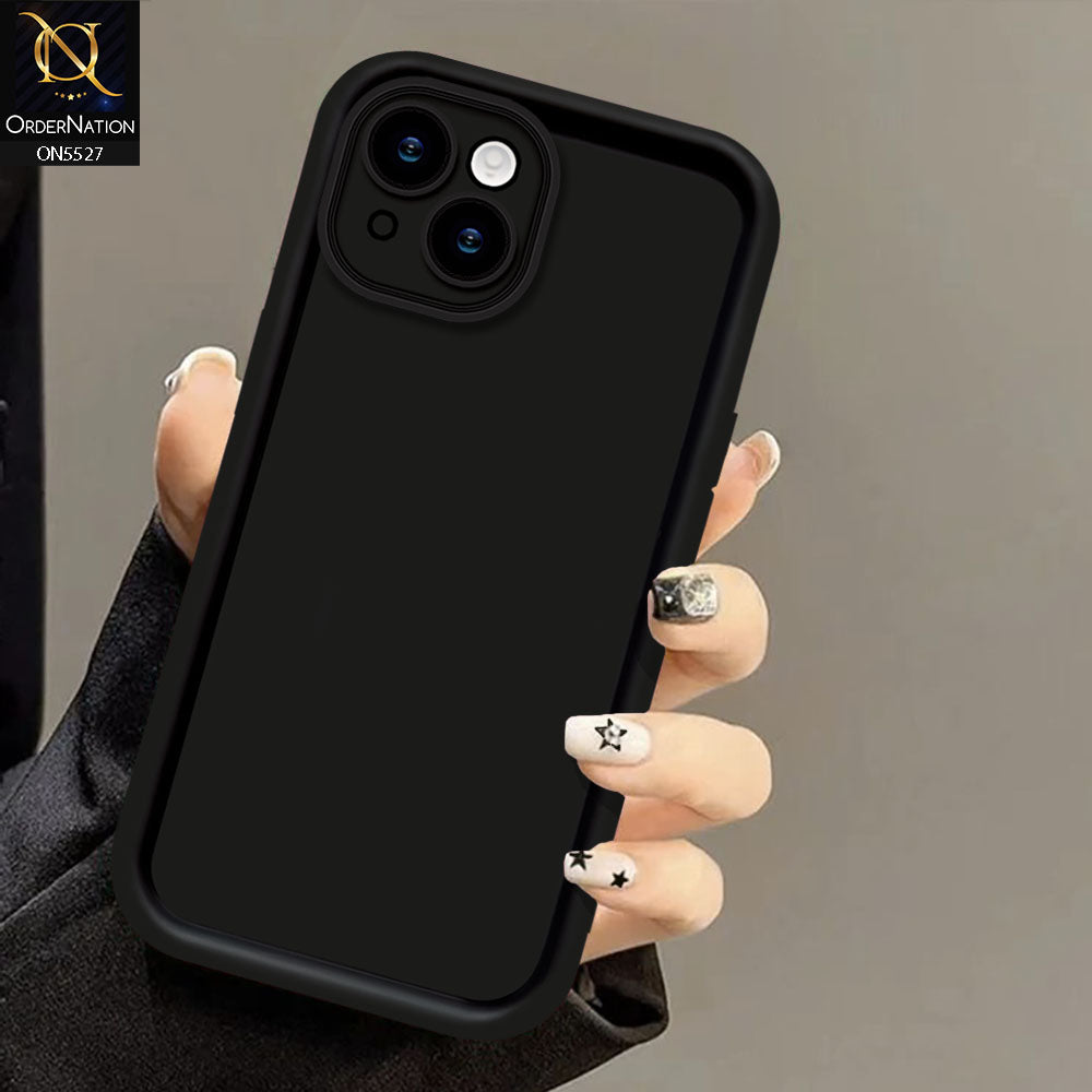 iPhone 14 Plus Cover - Black - Soft Silicone Case With Round Bumper Matte TPU Shockproof Cover