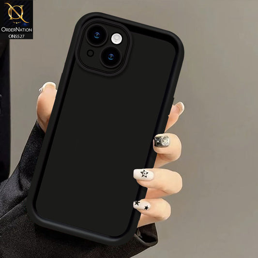 iPhone 14 Plus Cover - Black - Soft Silicone Case With Round Bumper Matte TPU Shockproof Cover