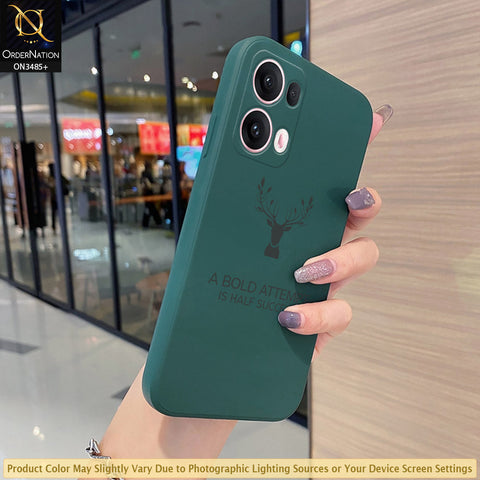 Oppo Reno 13 Pro  Cover - ONation Bold Series - HQ Liquid Silicone Elegant Colors Camera Protection Soft Case