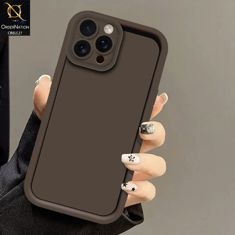 iPhone 12 Pro Max Cover - Brown -Soft Silicone Case With Round Bumper Matte TPU Shockproof Cover