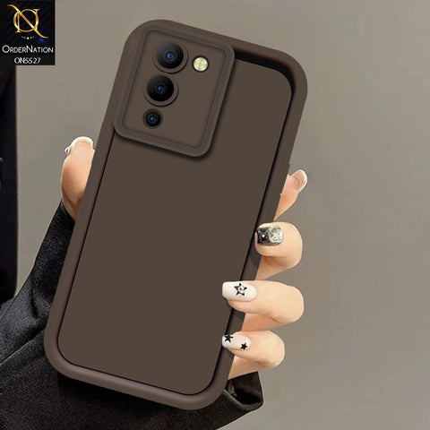 Infinix Note 12 G96 Cover - Brown -Soft Silicone Case With Round Bumper Matte TPU Shockproof Cover