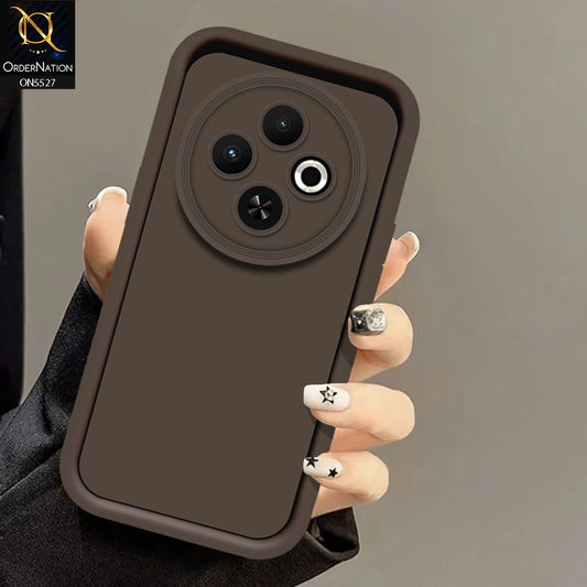 Tecno Spark 30C 4G Cover - Brown -Soft Silicone Case With Round Bumper Matte TPU Shockproof Cover
