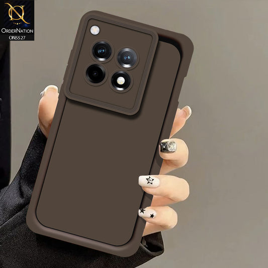 OnePlus Ace 3 Cover - Brown -Soft Silicone Case With Round Bumper Matte TPU Shockproof Cover