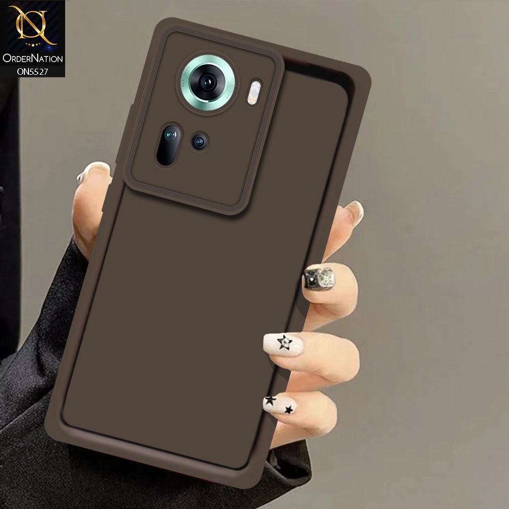 Oppo Reno 11 5G Cover - Brown -Soft Silicone Case With Round Bumper Matte TPU Shockproof Cover