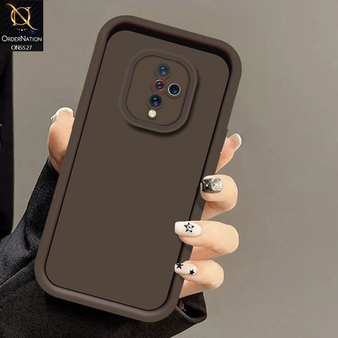 Vivo Y51 (2020 September) Cover - Brown -Soft Silicone Case With Round Bumper Matte TPU Shockproof Cover