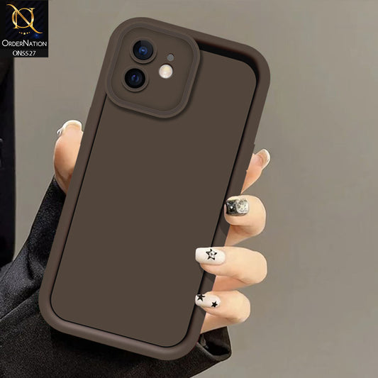 iPhone 11 Cover - Brown -Soft Silicone Case With Round Bumper Matte TPU Shockproof Cover