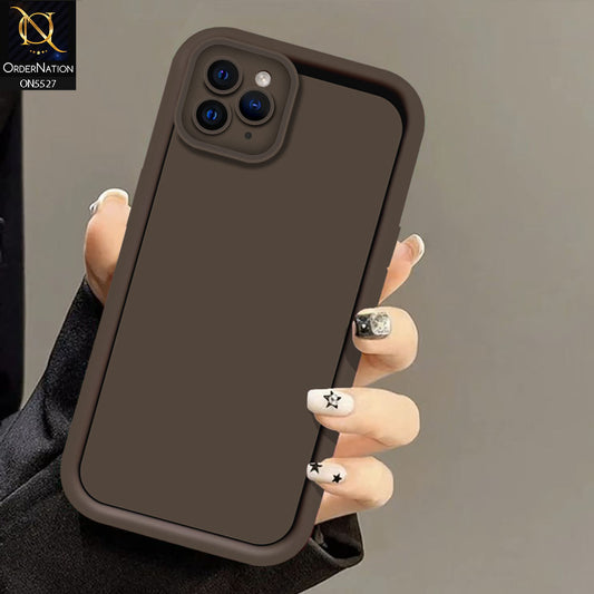 iPhone 11 Pro Cover - Brown -Soft Silicone Case With Round Bumper Matte TPU Shockproof Cover