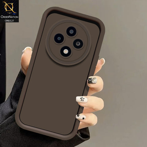 Oppo F27 Cover - Brown -Soft Silicone Case With Round Bumper Matte TPU Shockproof Cover