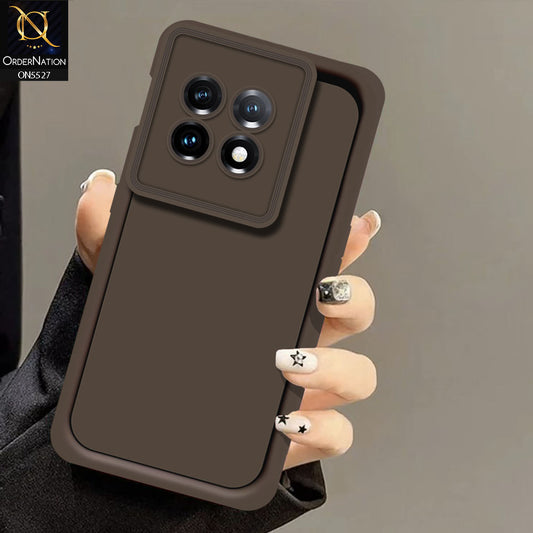 OnePlus Ace 2 Cover - Brown -Soft Silicone Case With Round Bumper Matte TPU Shockproof Cover