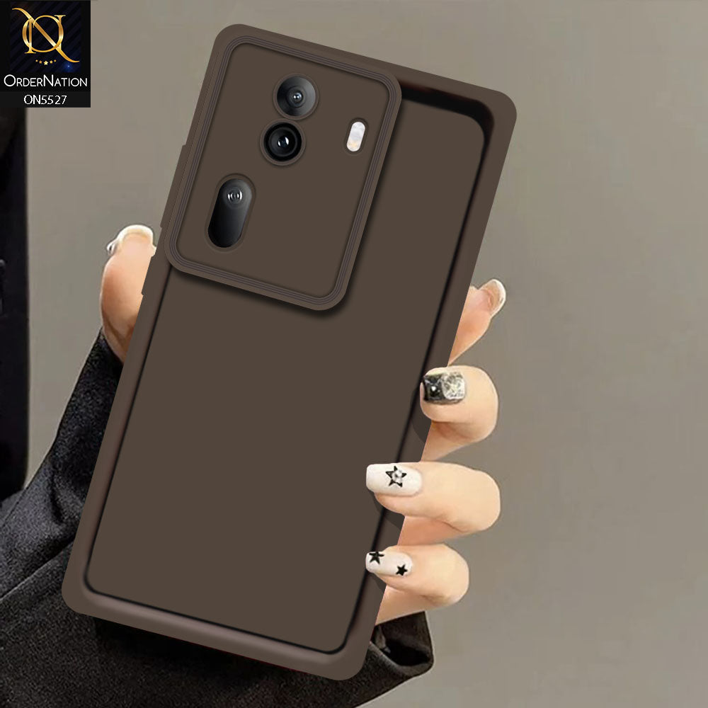 Oppo Reno 11 Pro 5G Cover - Brown -Soft Silicone Case With Round Bumper Matte TPU Shockproof Cover