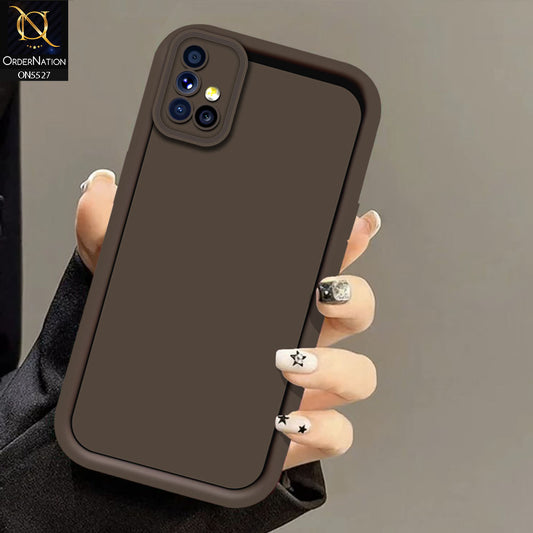 Samsung Galaxy A51 Cover - Brown -Soft Silicone Case With Round Bumper Matte TPU Shockproof Cover