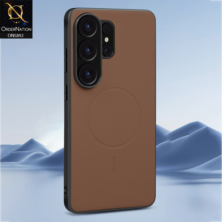 Samsung Galaxy S26 Ultra Cover - Brown - New X-Level-Magnet Duke Series-Magnetic MagSafe Compatible Matte Case