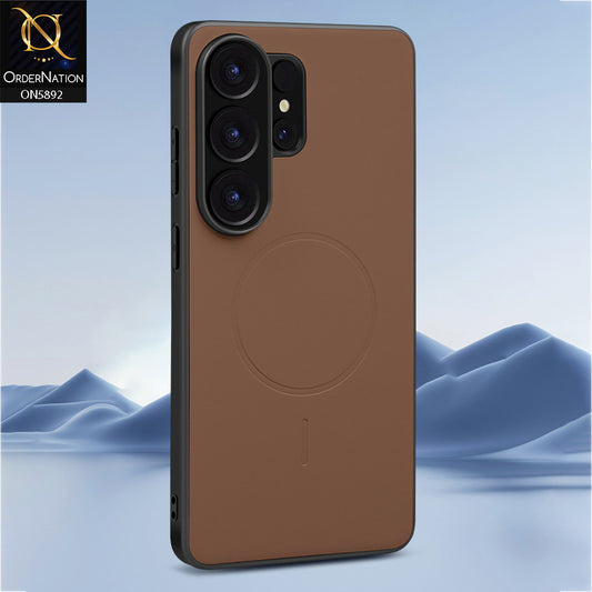 Samsung Galaxy S26 Ultra Cover - Brown - New X-Level-Magnet Duke Series-Magnetic MagSafe Compatible Matte Case