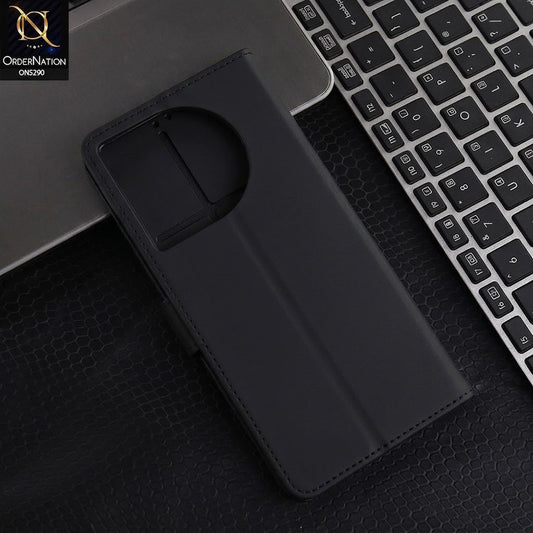 Infinix Zero 40 4G Cover - Black - Premium Business Series Magnetic Leather Wallet Flip book Card Slots Soft Case