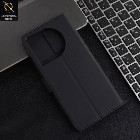 Infinix Zero 40 4G Cover - Black - Premium Business Series Magnetic Leather Wallet Flip book Card Slots Soft Case
