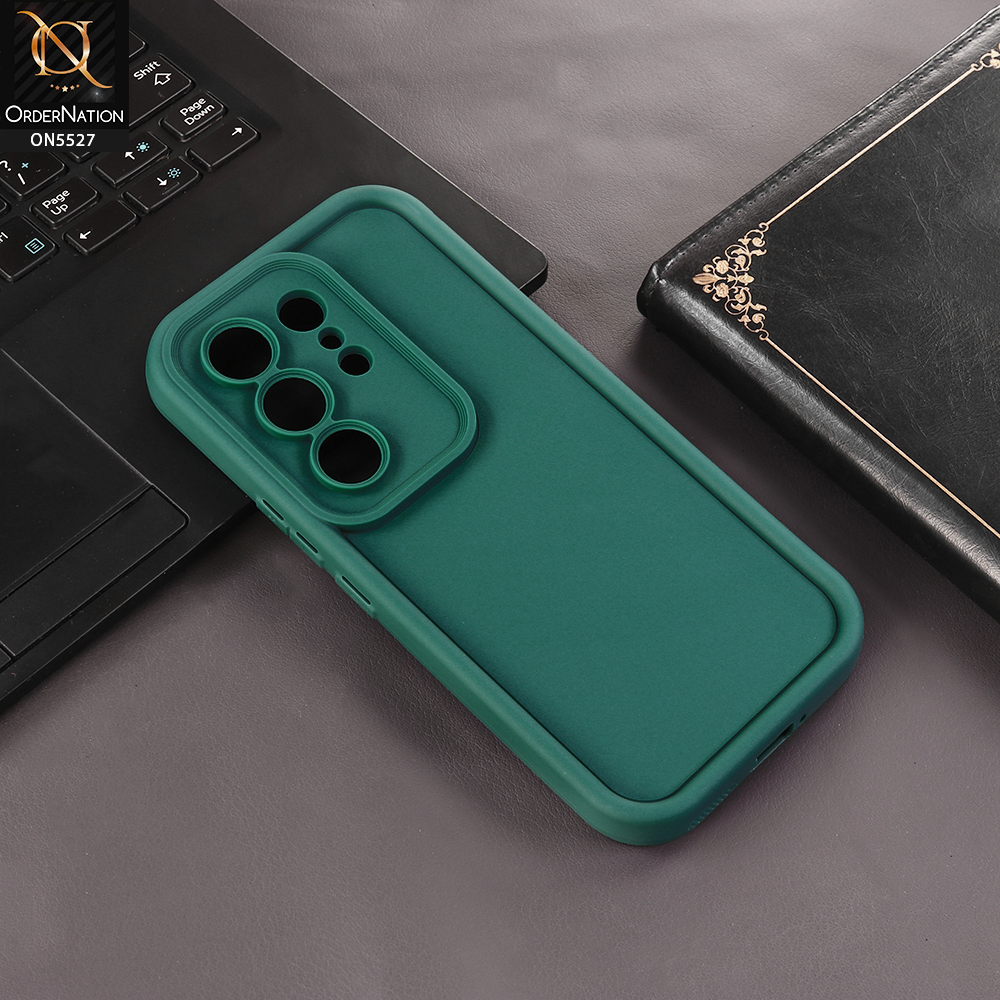 Tecno Camon 50 Ultra Cover - Dark Green - Soft Silicone Case With Round Bumper Matte TPU Shockproof Cover