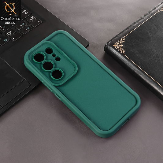 Tecno Camon 50 4G Cover - Dark Green - Soft Silicone Case With Round Bumper Matte TPU Shockproof Cover