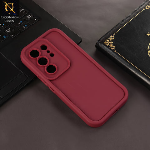 Tecno Camon 50 4G Cover - Mahroon - Soft Silicone Case With Round Bumper Matte TPU Shockproof Cover