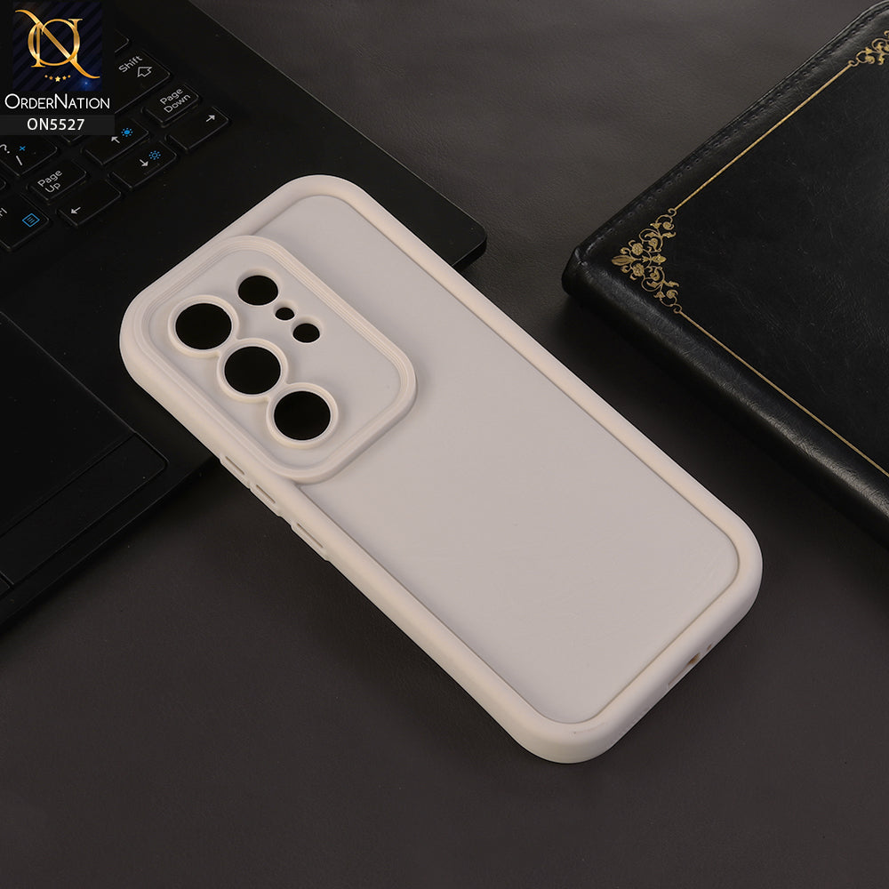 Tecno Camon 50 4G Cover - White - Soft Silicone Case With Round Bumper Matte TPU Shockproof Cover