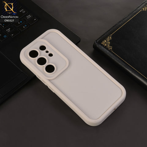 Tecno Camon 50 4G Cover - White - Soft Silicone Case With Round Bumper Matte TPU Shockproof Cover