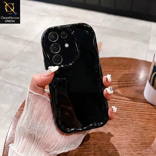 Tecno Camon 50 Pro 4G Cover - Black - Premium Glossy Wavy Edge Protective Phone Case