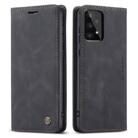 Samsung Galaxy A53 5G Cover - Black - CaseMe Premium High Quality Wallet Magnetic Suede Leather Case