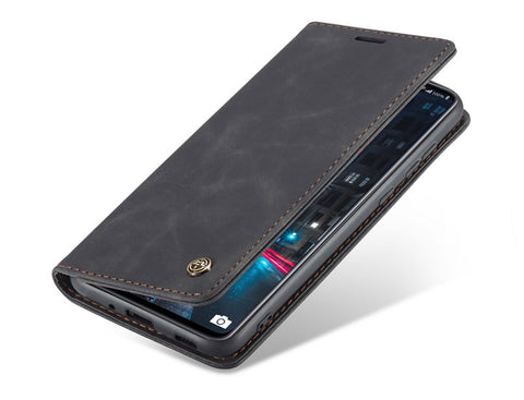 Samsung Galaxy A53 5G Cover - Black - CaseMe Premium High Quality Wallet Magnetic Suede Leather Case