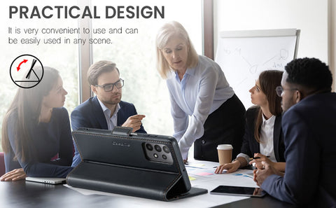 Samsung Galaxy A53 5G Cover - Black -  CaseMe Premium High Quality Wallet Magnetic Suede Leather Case