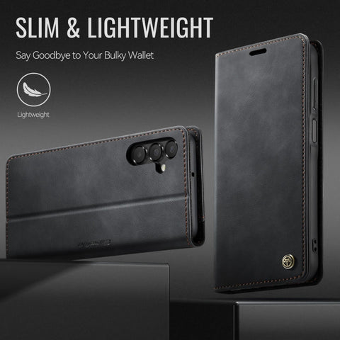 Samsung Galaxy A16 5G Cover - Black - New CaseMe Fully Premium High Grade Quality Leather Flip Book With Card Holding Slots And Magnetic Closure 033