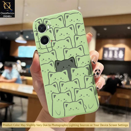 Oppo A76 Cover - Light Green - ONation Be Different Series - HQ Liquid Silicone Elegant Colors Camera Protection Soft Case ( Fast Delivery )