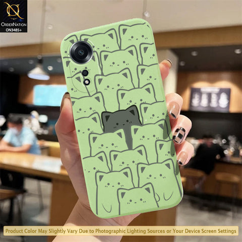 Oppo A58 4G Cover - ONation Be Different Series - HQ Liquid Silicone Elegant Colors Camera Protection Soft Case