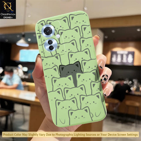 Oppo Reno 11F 5G Cover - ONation Be Different Series - HQ Liquid Silicone Elegant Colors Camera Protection Soft Case