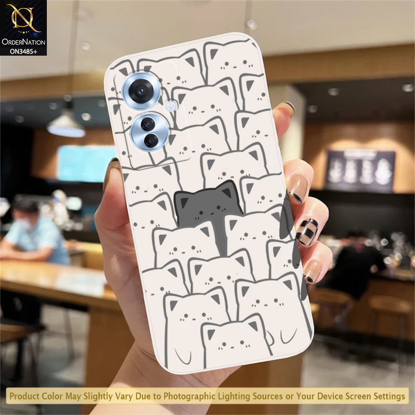 Oppo Reno 11F 5G Cover - ONation Be Different Series - HQ Liquid Silicone Elegant Colors Camera Protection Soft Case