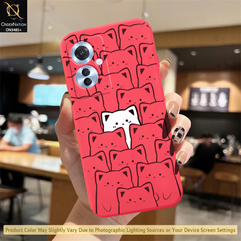 Oppo Reno 11F 5G Cover - ONation Be Different Series - HQ Liquid Silicone Elegant Colors Camera Protection Soft Case