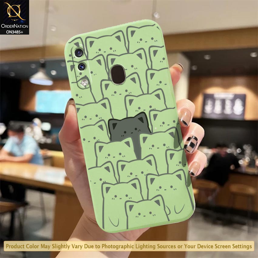 Samsung Galaxy A30 Cover - Light Green - ONation Be Different Series - HQ Liquid Silicone Elegant Colors Camera Protection Soft Case (Fast Delivery)