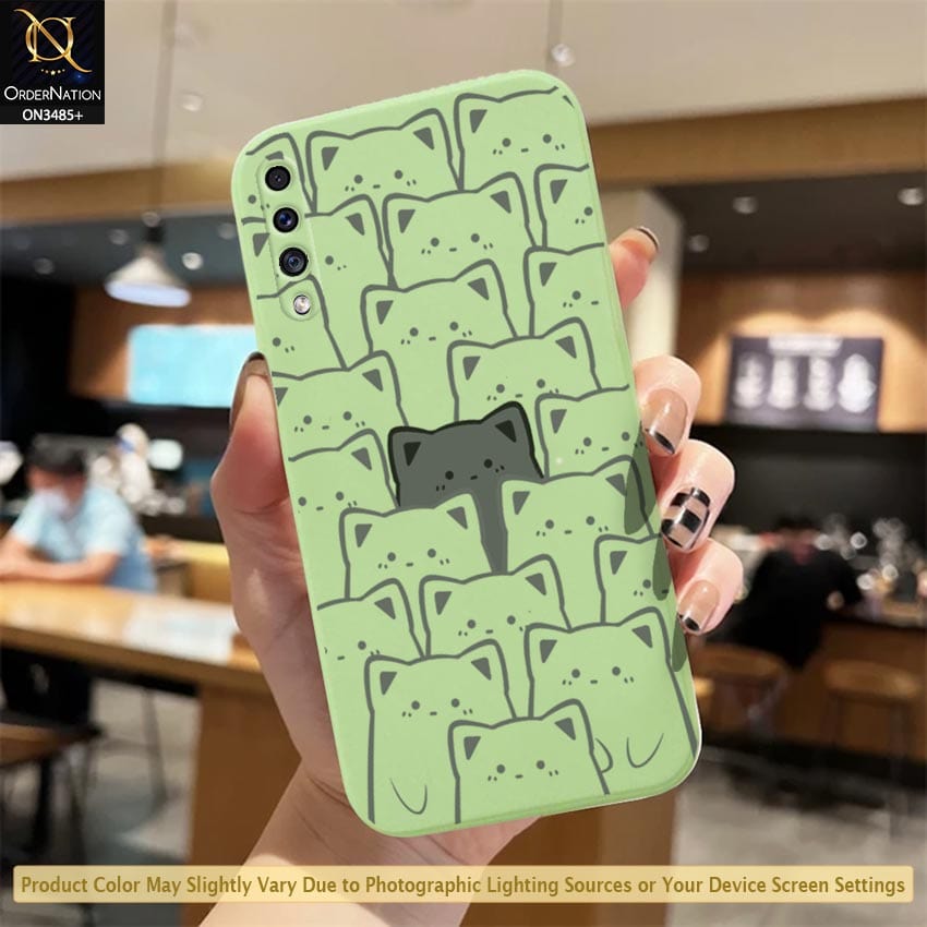 Samsung Galaxy A50s Cover - Light Green - ONation Be Different Series - HQ Liquid Silicone Elegant Colors Camera Protection Soft Case ( Fast Delivery )