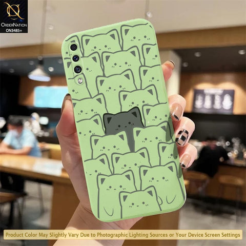 Samsung Galaxy A50s Cover - Light Green - ONation Be Different Series - HQ Liquid Silicone Elegant Colors Camera Protection Soft Case ( Fast Delivery )