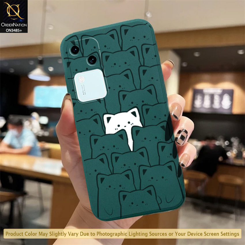Vivo V30 Cover - ONation Be Different Series - HQ Liquid Silicone Elegant Colors Camera Protection Soft Case
