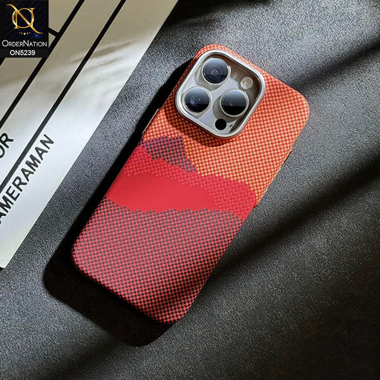 iPhone 15 Pro Max Cover - Design14 - Universe Luxo Carbon Fiber Texture Ultra Thin Shell Case With Metal Camera Ring Borders