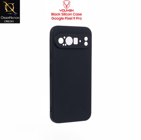 Google Pixel 9 Pro XL Cover - Black - Youksh Soft Silicon Case