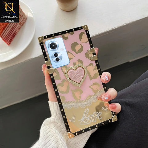 Oppo Reno 11F 5G Cover - Design1 - Heart Bling Diamond Glitter Soft TPU Trunk Case With Ring Holder