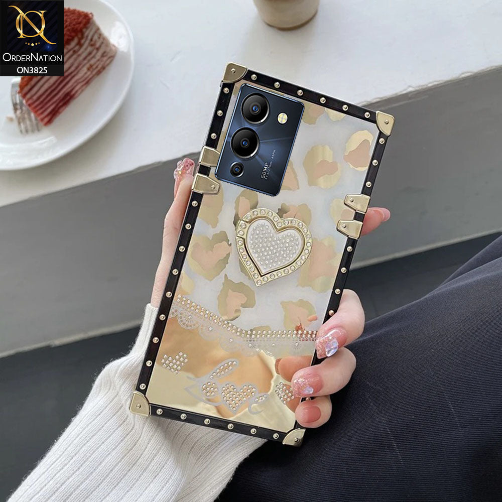 Infinix Note 12 G96 Cover - Design2 - Heart Bling Diamond Glitter Soft TPU Trunk Case With Ring Holder