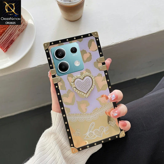 Xiaomi Redmi Note 13 Cover - Design3 - Heart Bling Diamond Glitter Soft TPU Trunk Case With Ring Holder
