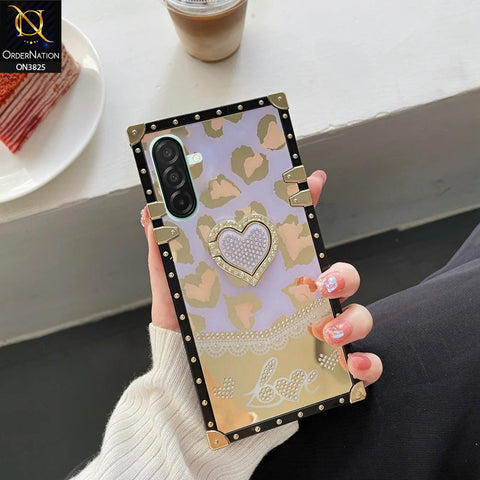 Samsung Galaxy A26 Cover - Design3 - Heart Bling Diamond Glitter Soft TPU Trunk Case With Ring Holder